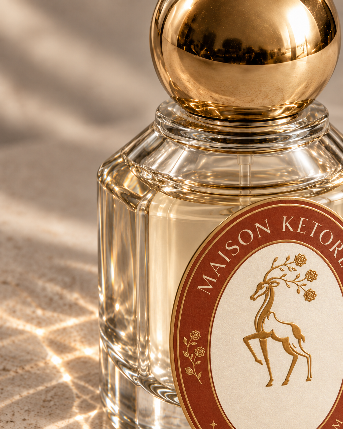 Detail of the Maison Ketoret presentation case.